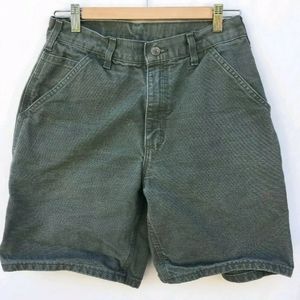 Carhartt work cargo green khaki Shorts Size 30